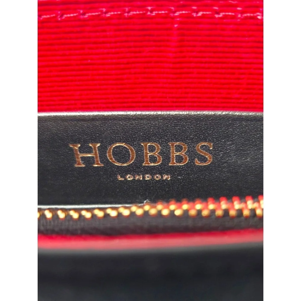 Hobbs London Black Suede‎ Leather Convertible Clutch Shoulder Bag